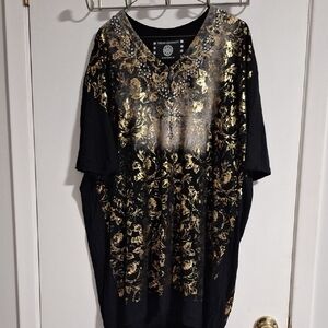 The Saint Sinphony Black and Gold Women's Top